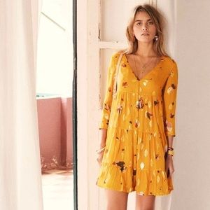 Sézane Aure Dress Saffron Flowers 38 6